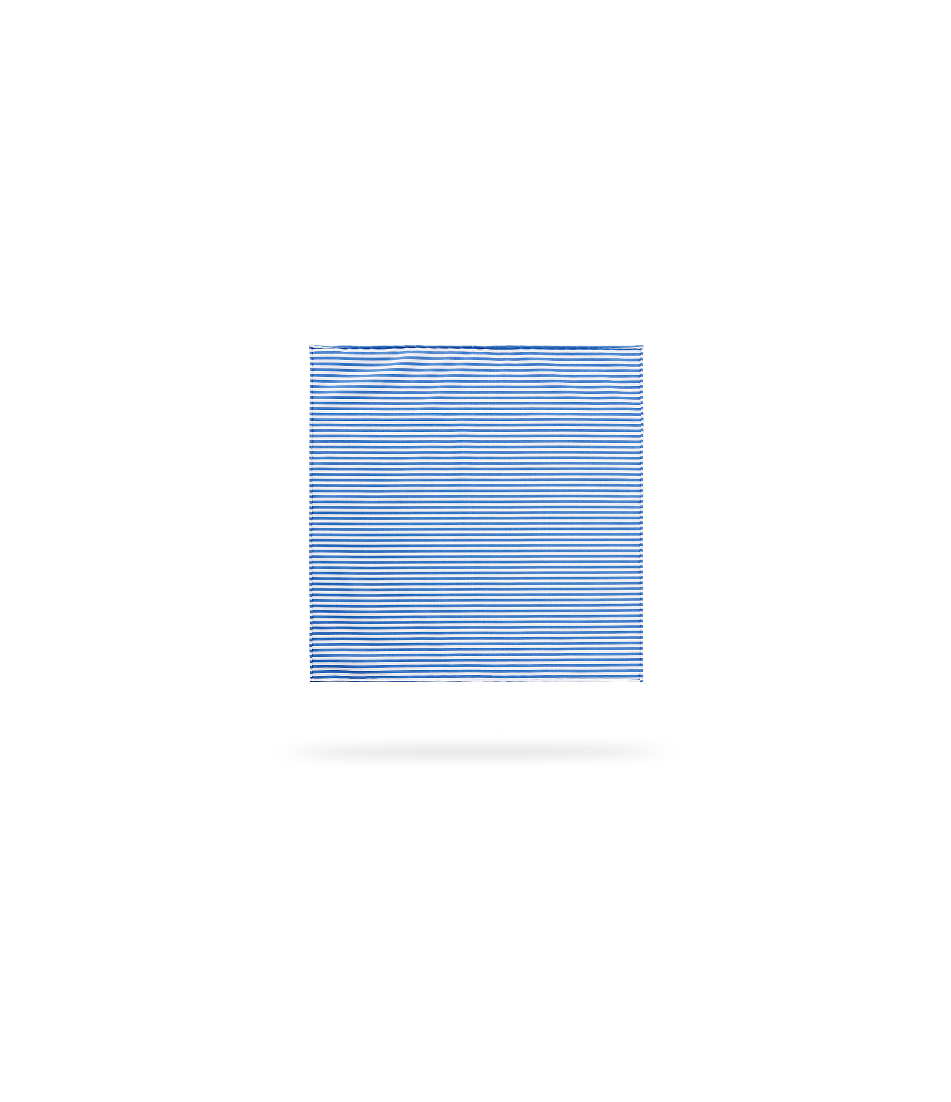 Pochette blanche à rayures bleues
