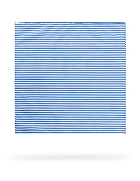 Pochette blanche à rayures bleues