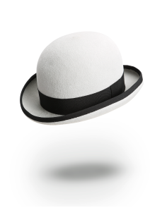 Chapeau Melon gris clair