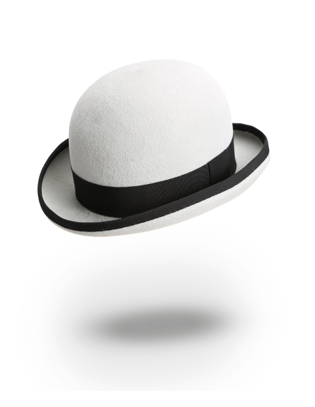 Chapeau Melon gris clair