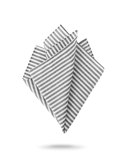 Pochette blanche et grise