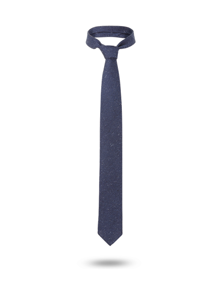Cravate 7 plis Tissée bleu marine