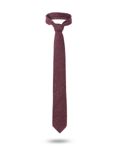 Cravate 7 plis Tissée bordeaux