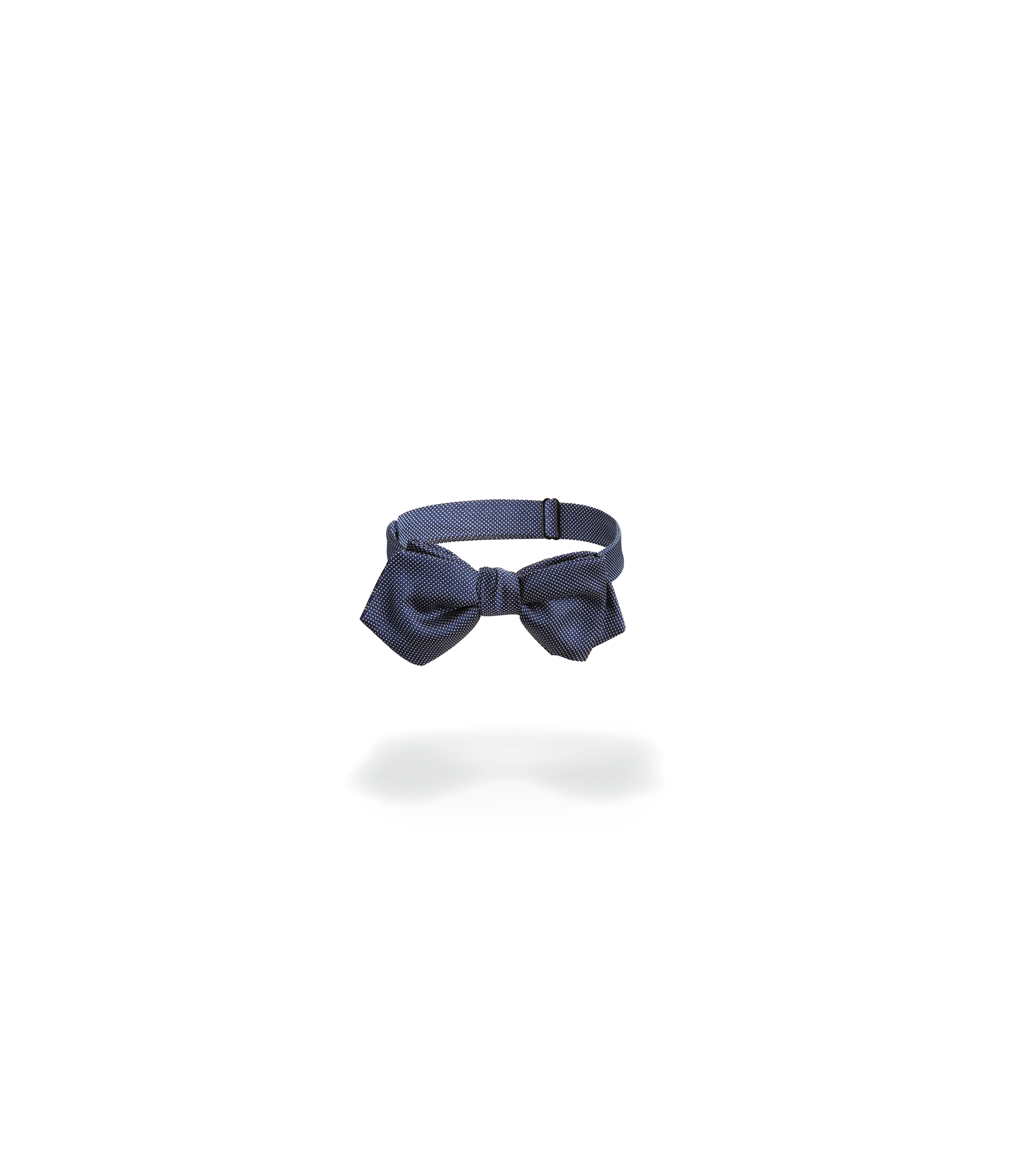 Noeud papillon bleu en soie nattée