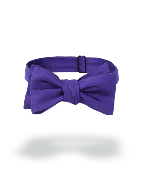 Noeud papillon en taffetas violet