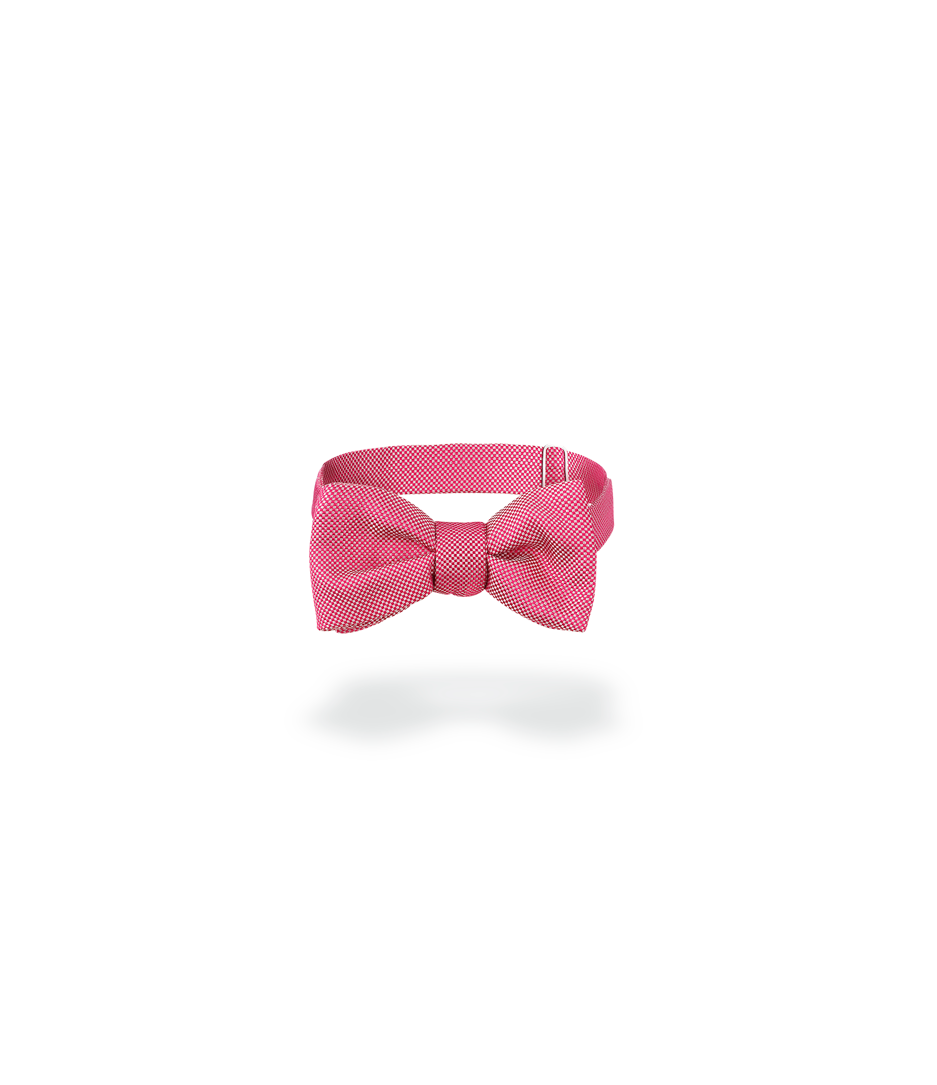 Noeud papillon en soie nattée rose