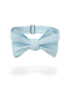 Noeud papillon en soie bleu pastel