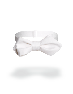 Noeud papillon blanc en soie