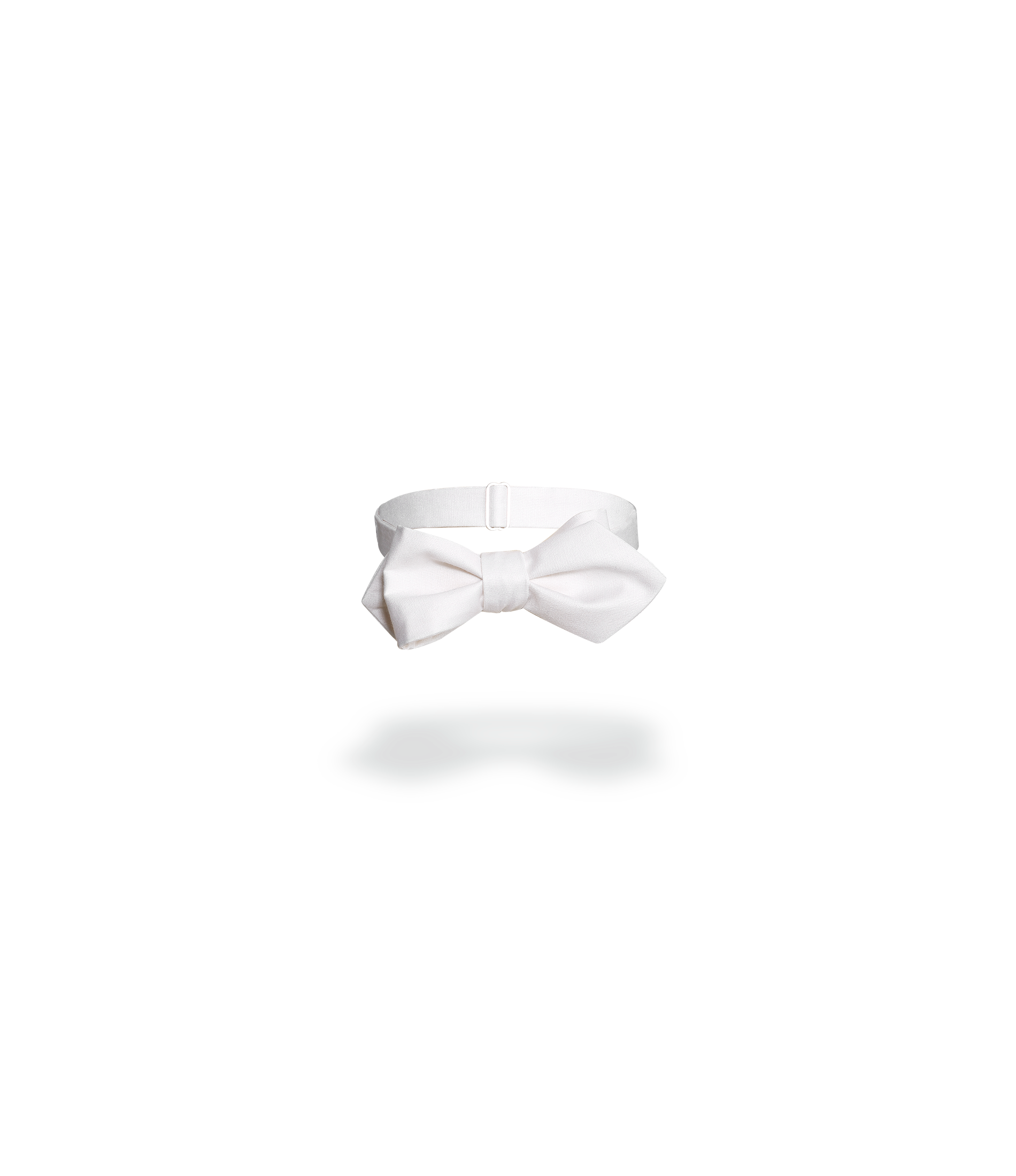Noeud papillon blanc en soie