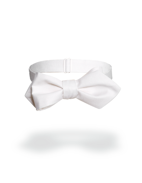 Noeud papillon blanc en soie